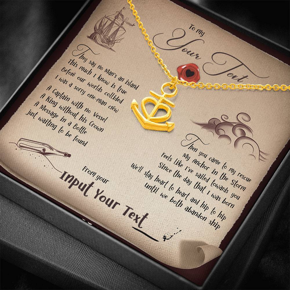Message in a Bottle - Anchors Necklace - iHeartArts