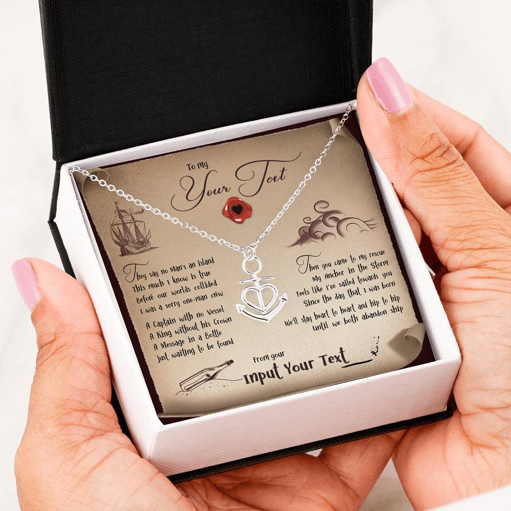 Message in a Bottle - Anchors Necklace - iHeartArts