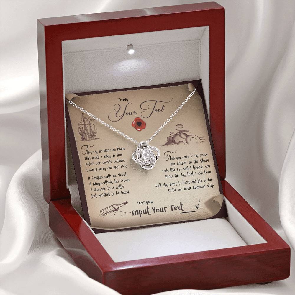 Message In A Bottle - Love Knot Necklace - iHeartArts
