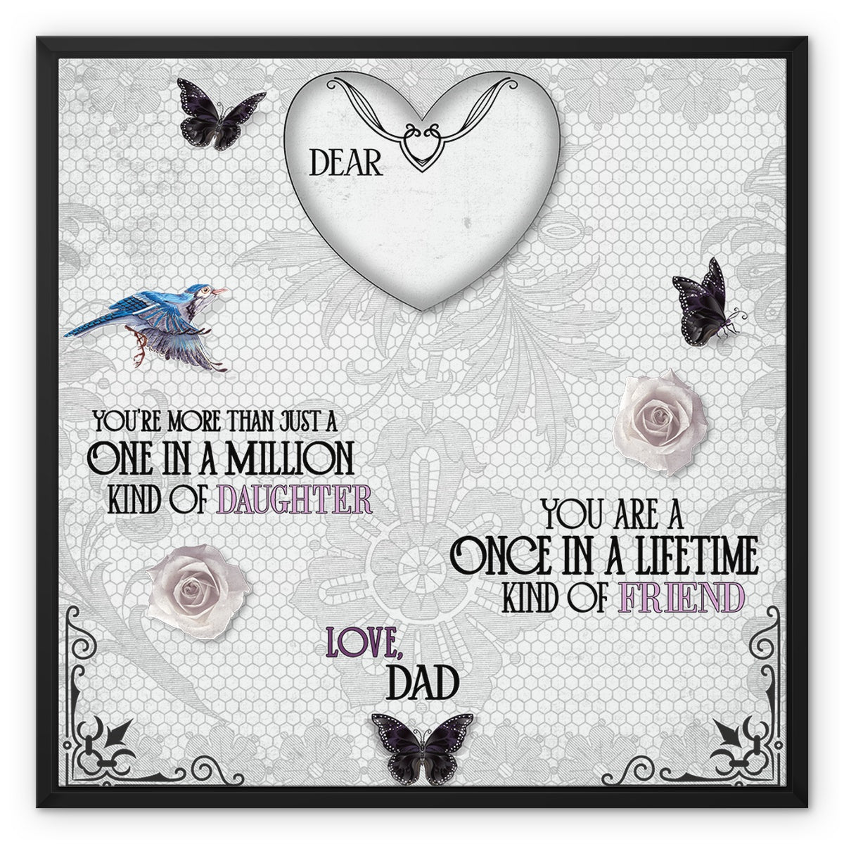 Once In A Lifetime Framed Canvas