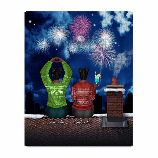 Fireworks Rooftop - Personalize Puzzle