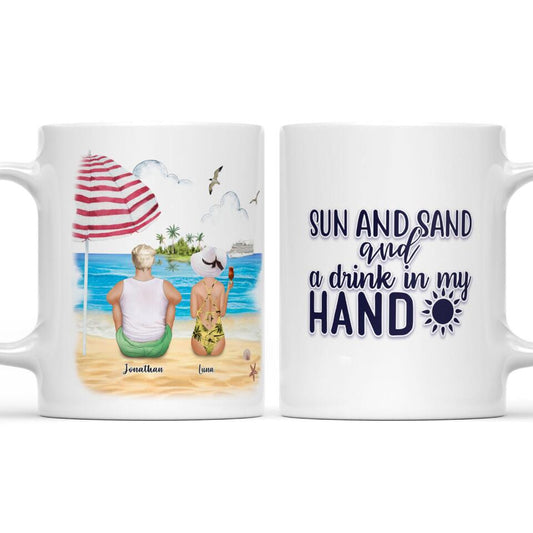 Lovers On The Beach - Personalized Mug 11oz | 15oz
