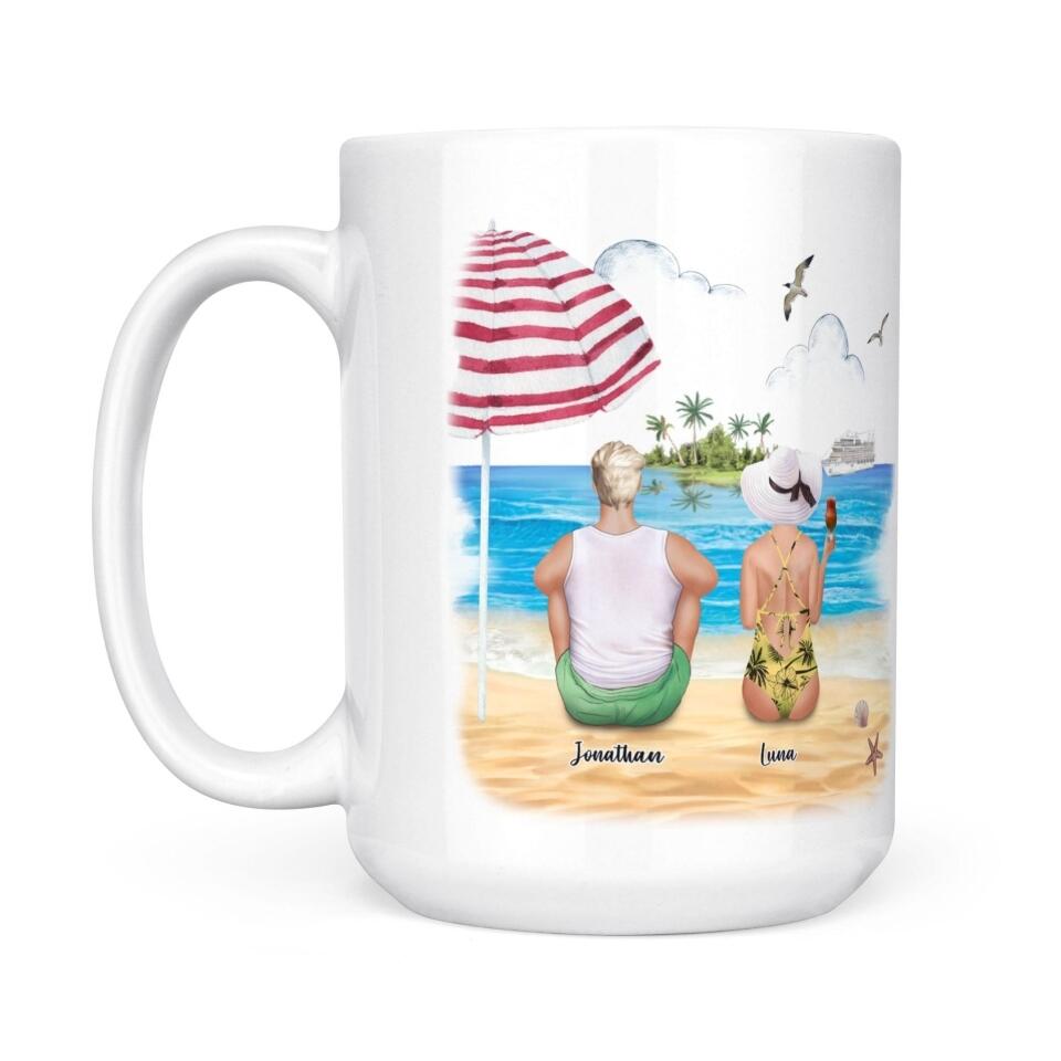 Lovers On The Beach - Personalized Mug 11oz | 15oz