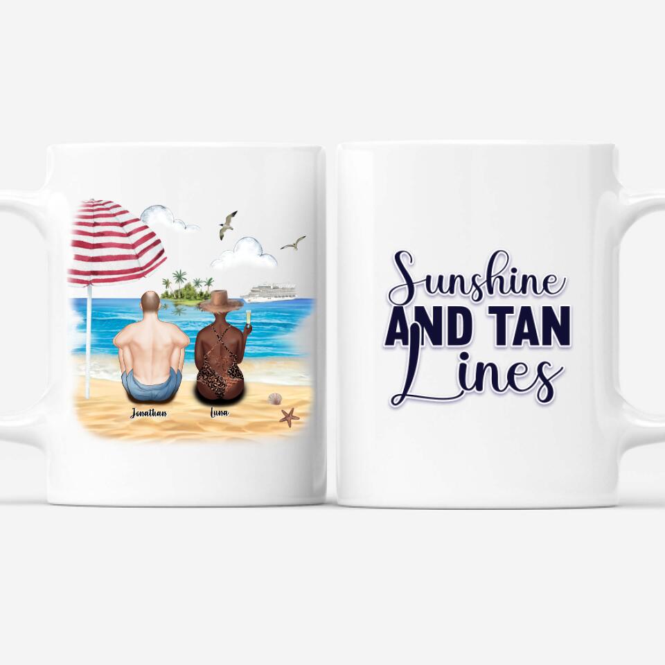 Lovers On The Beach - Personalized Mug 11oz | 15oz