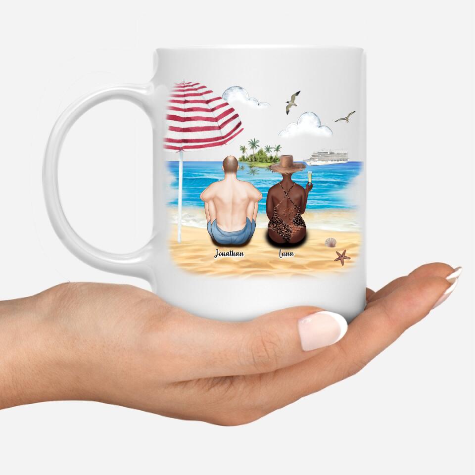 Lovers On The Beach - Personalized Mug 11oz | 15oz