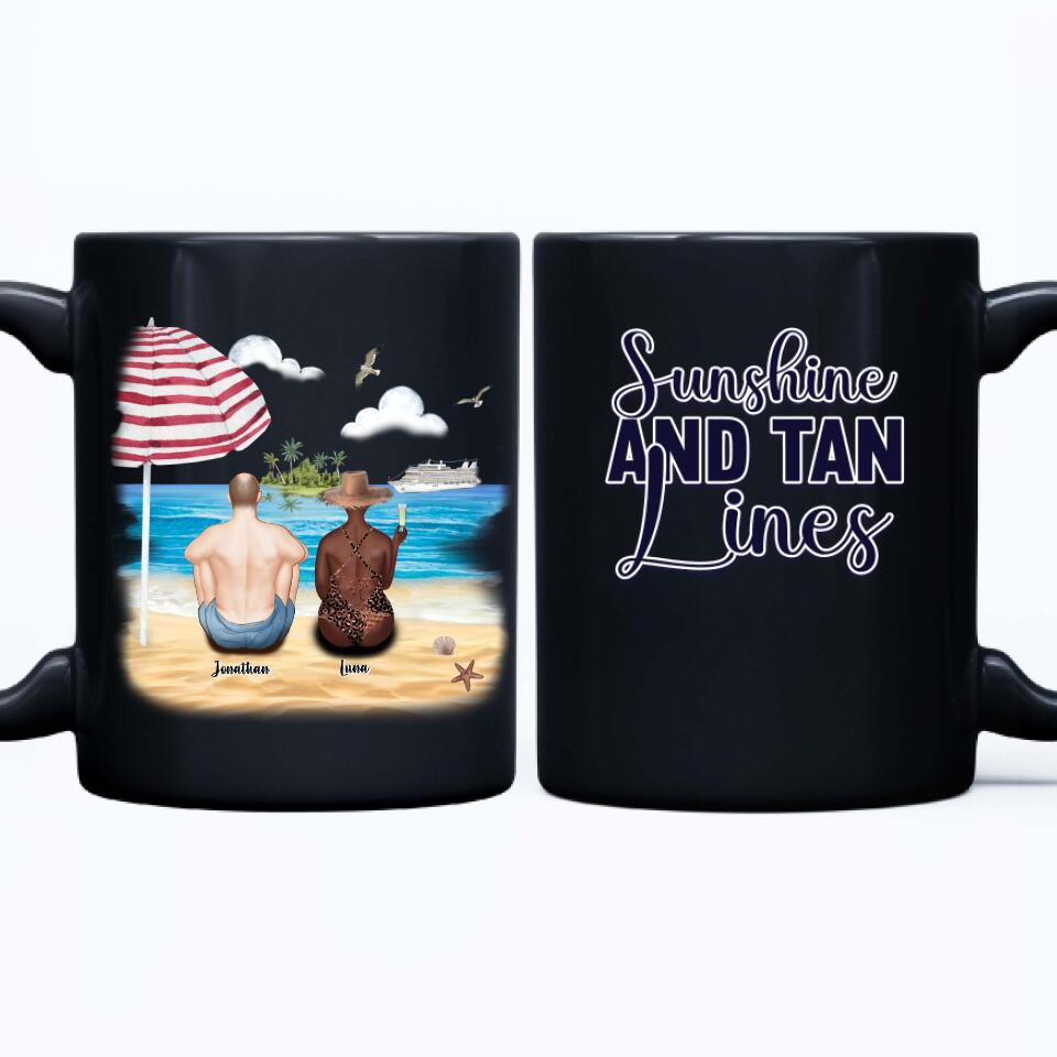 Lovers On The Beach - Personalized Mug 11oz | 15oz