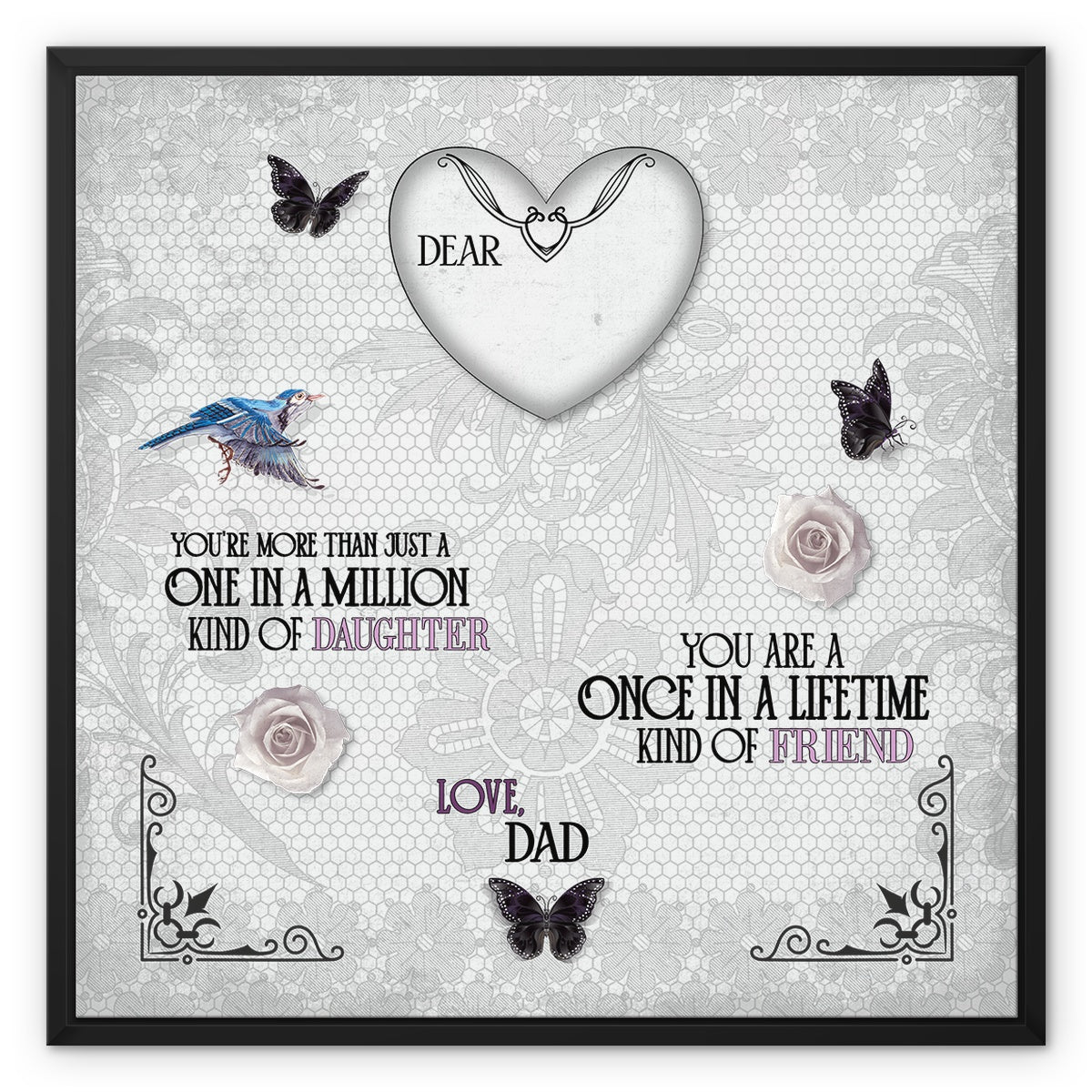 Once In A Lifetime Framed Canvas