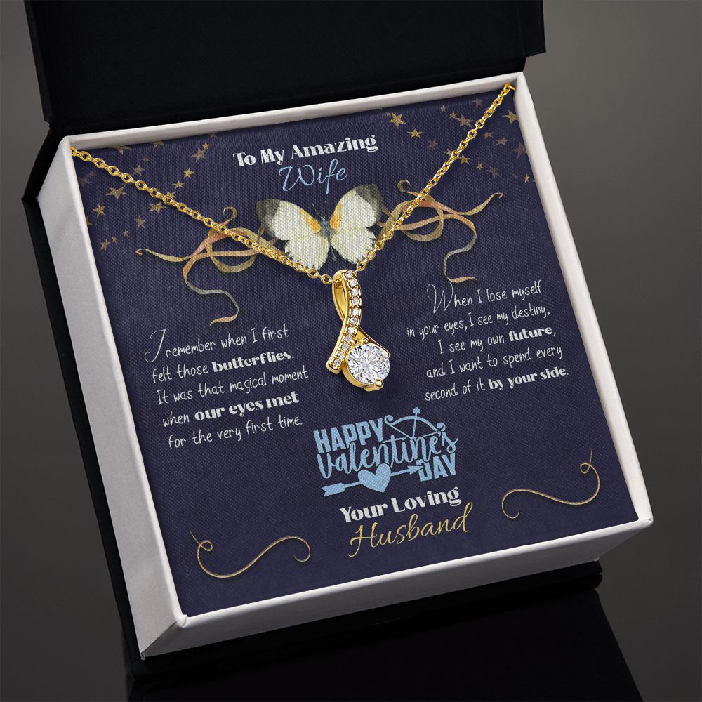 To My Wife From Husband, Happy Valentine's Day, Custom Name - Butterflies - Alluring Beauty