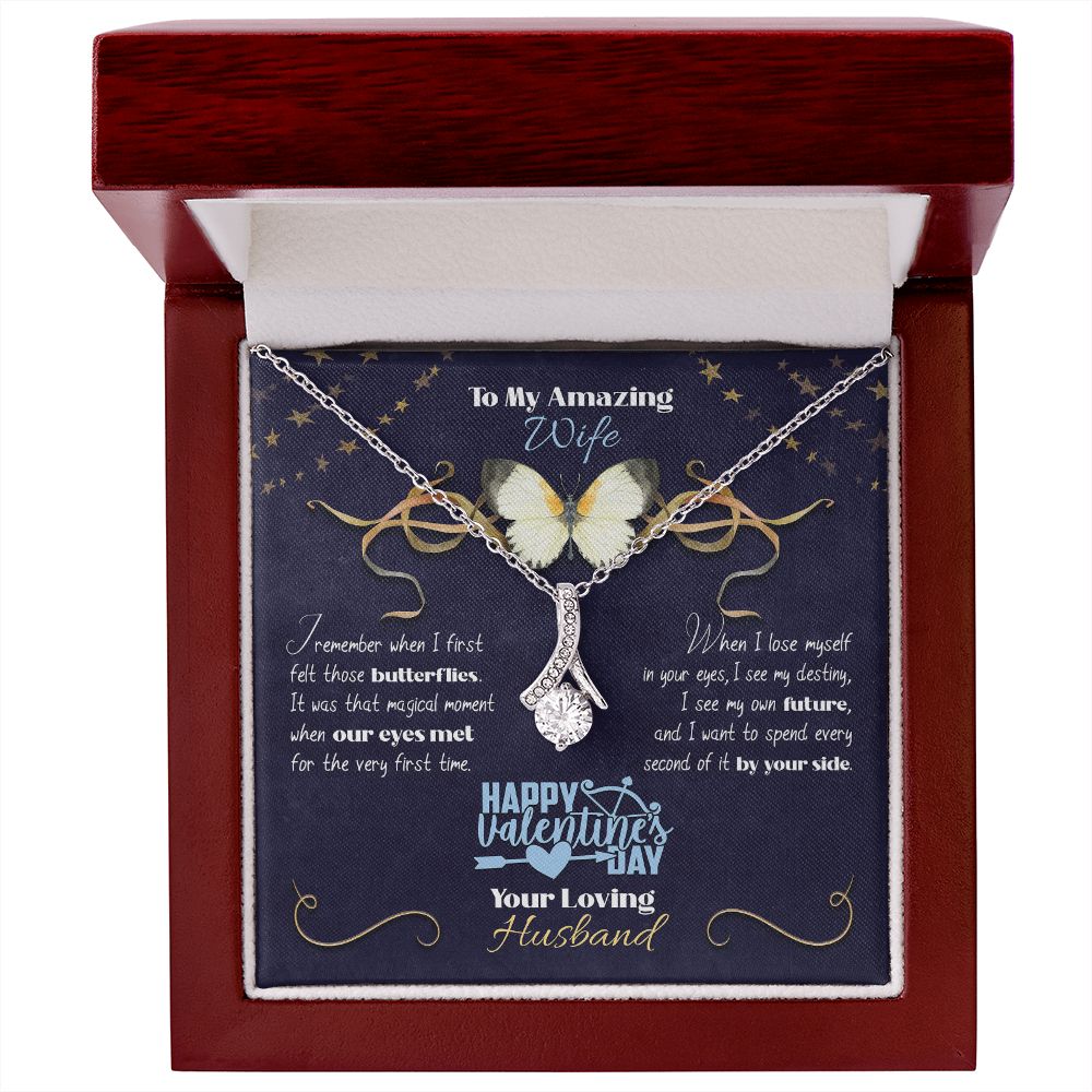 To My Wife From Husband, Happy Valentine's Day, Custom Name - Butterflies - Alluring Beauty
