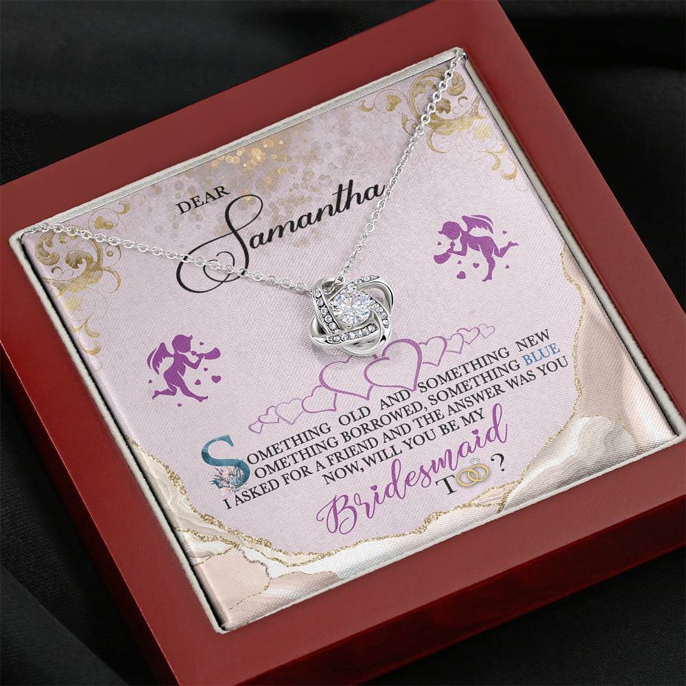 Be My Bridesmaid - Love Knot Necklace - iHeartArts