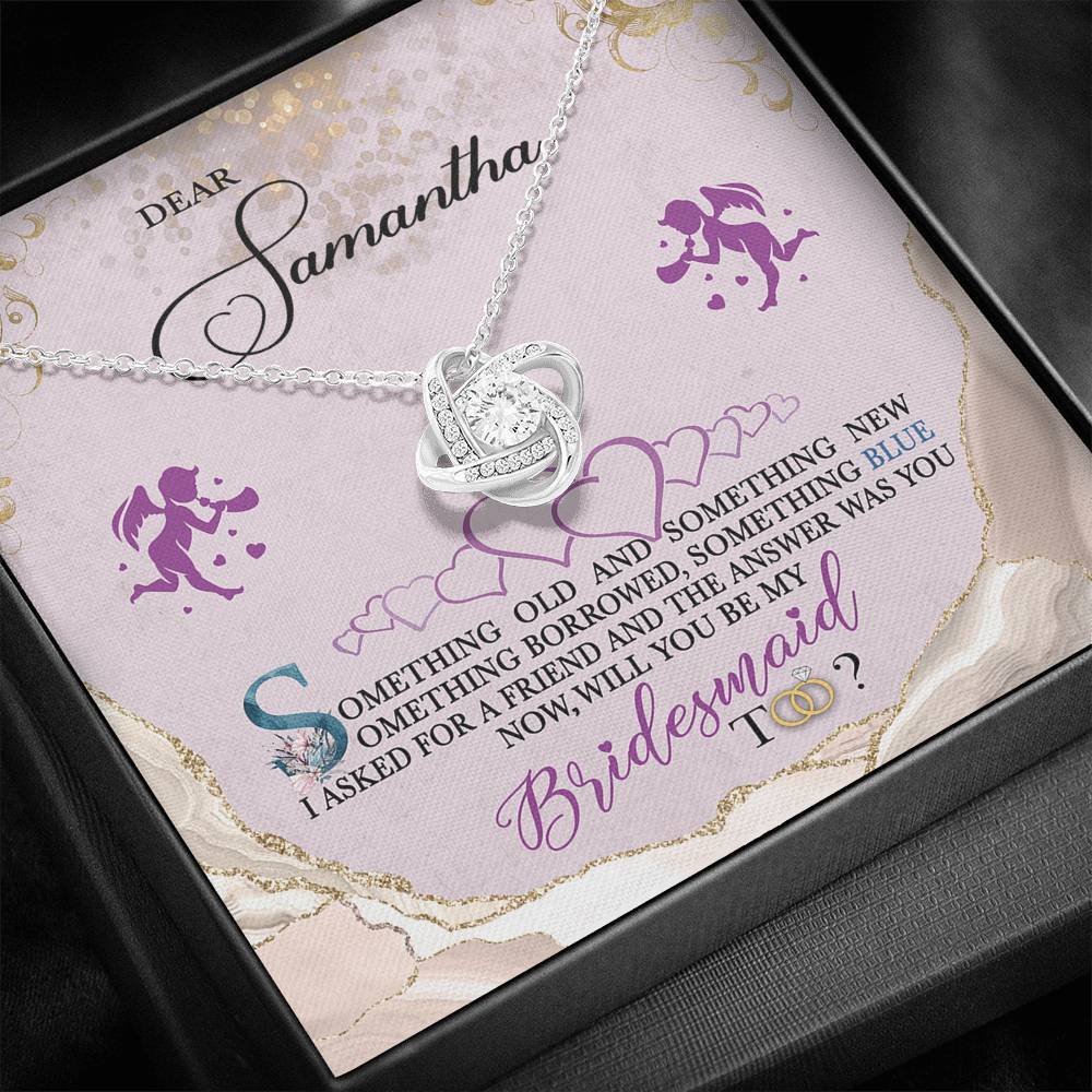 Be My Bridesmaid - Love Knot Necklace - iHeartArts