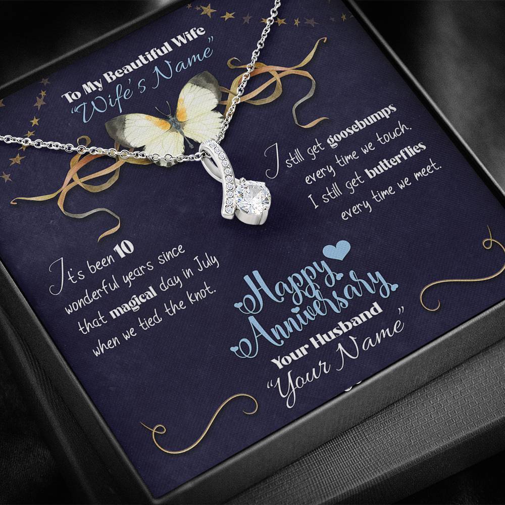 Happy Anniversary Butterflies - Aurora Necklace - iHeartArts