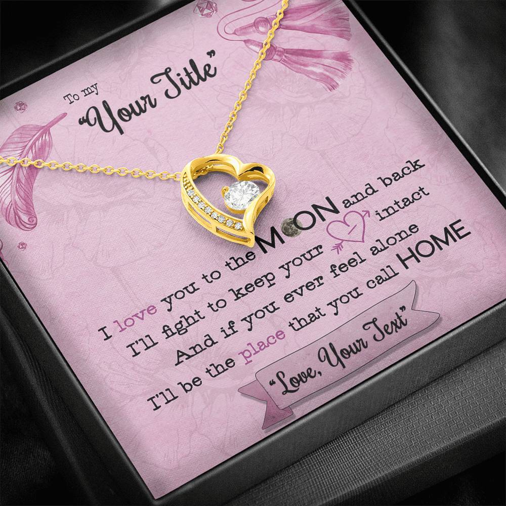 I Love You To The Moon - Forever Love Necklace - iHeartArts