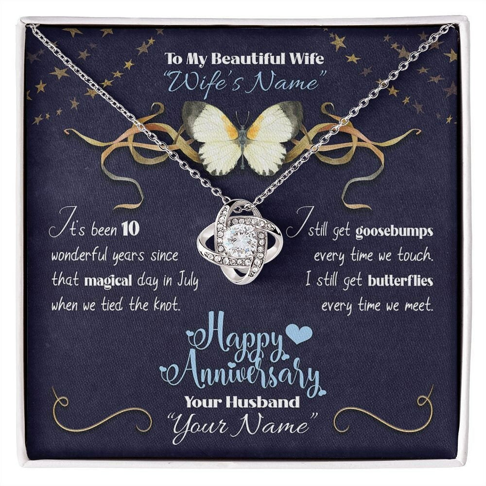 Indie Pendant Love Knot Necklace - Front View