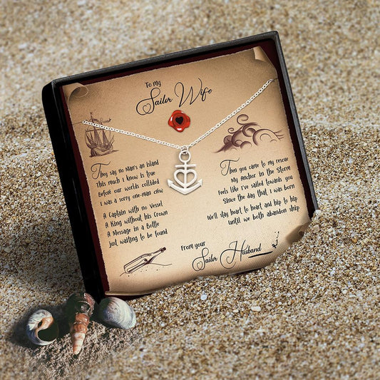 Message in a Bottle - Anchors Necklace - iHeartArts