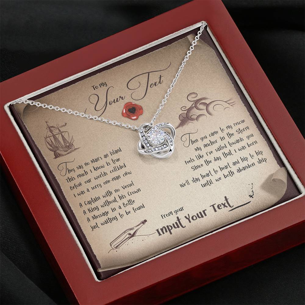 Message In A Bottle - Love Knot Necklace - iHeartArts