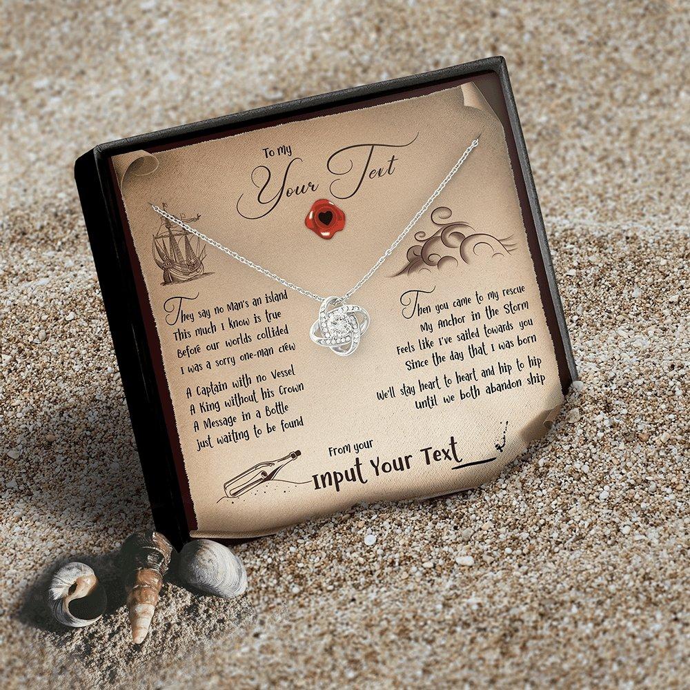 Message In A Bottle - Love Knot Necklace - iHeartArts