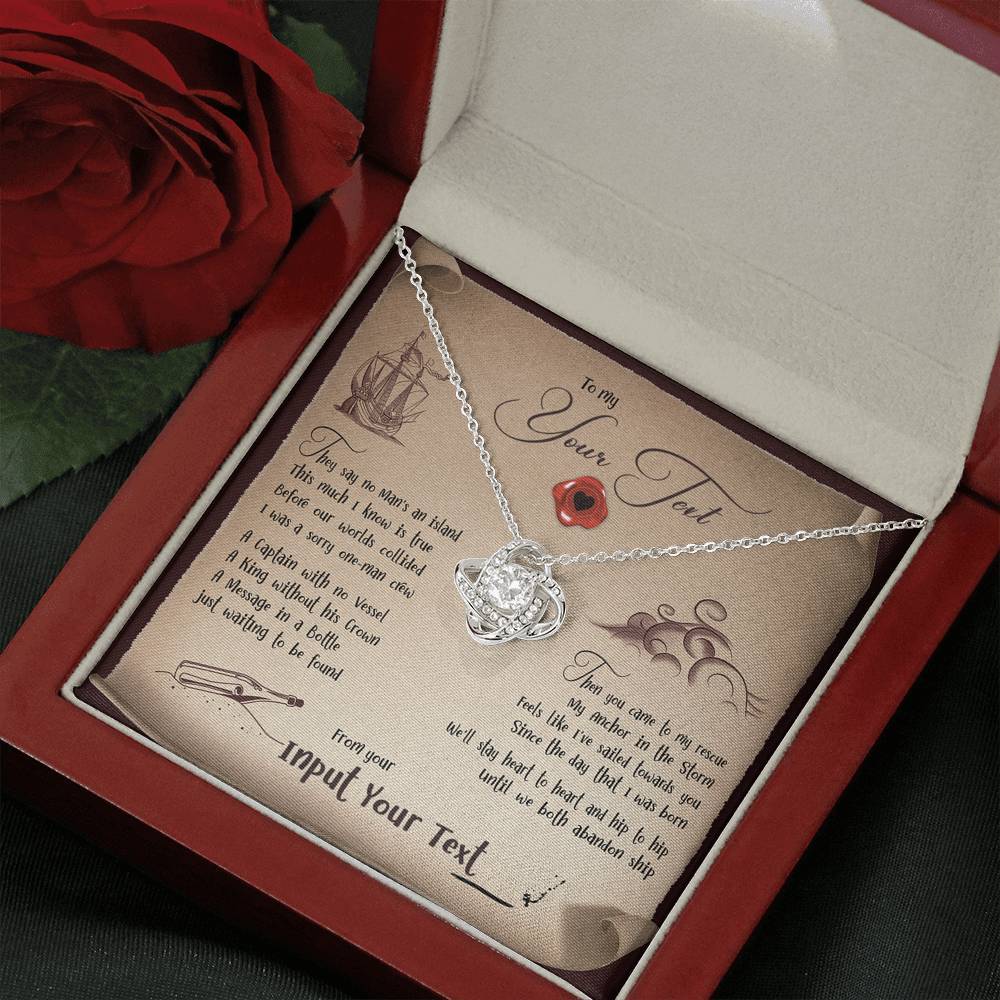 Message In A Bottle - Love Knot Necklace - iHeartArts