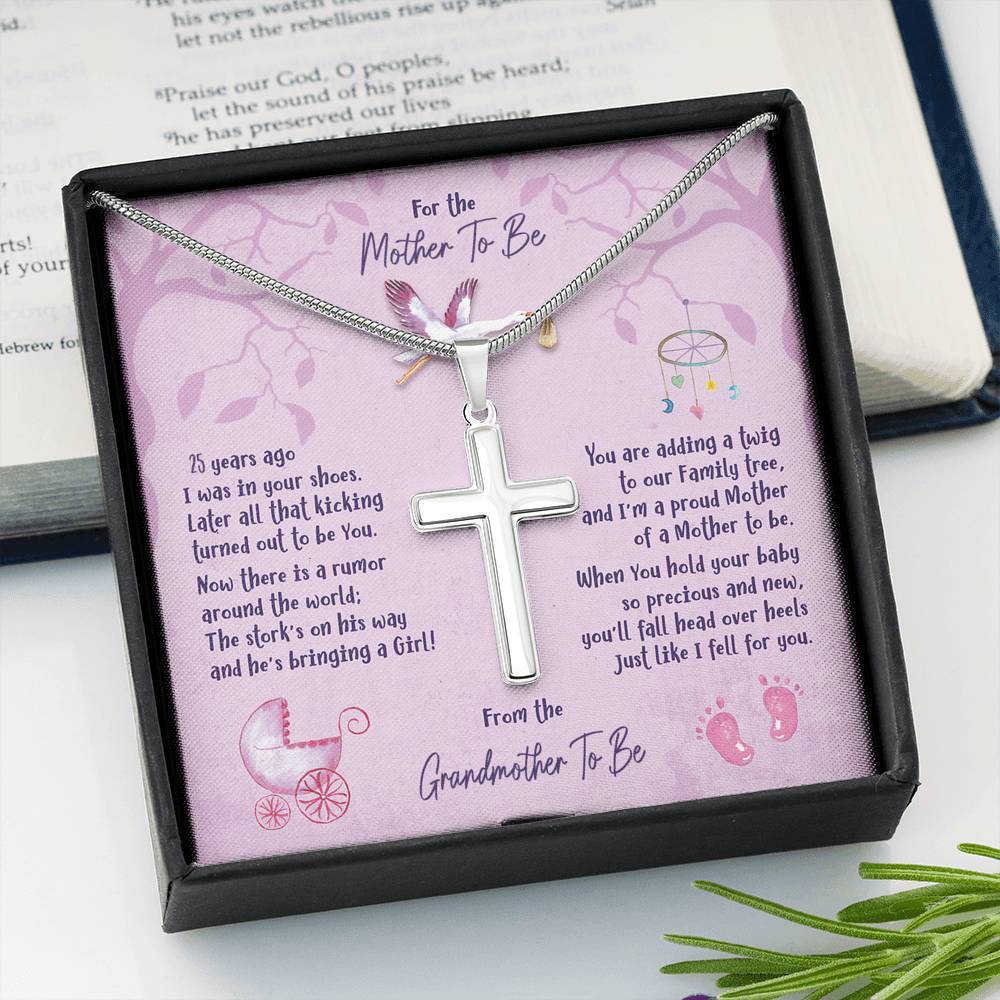 Mother To Be [From Grandmother] Artisan Cross Necklace - iHeartArts