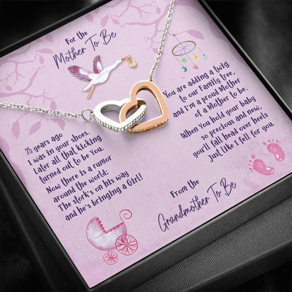 Mother To Be [From Grandmother] Interlocking Hearts Necklace - iHeartArts