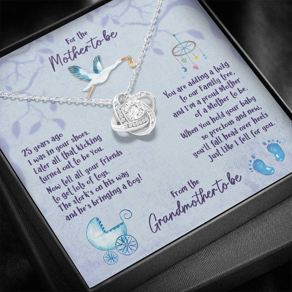 Mother To Be [From Grandmother] - Love Knot Necklace - iHeartArts