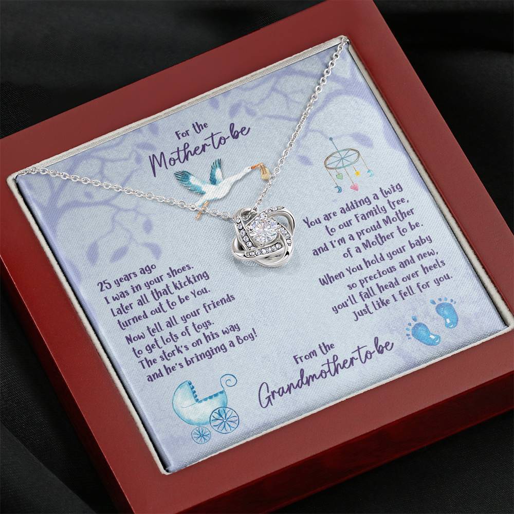 Mother To Be [From Grandmother] - Love Knot Necklace - iHeartArts