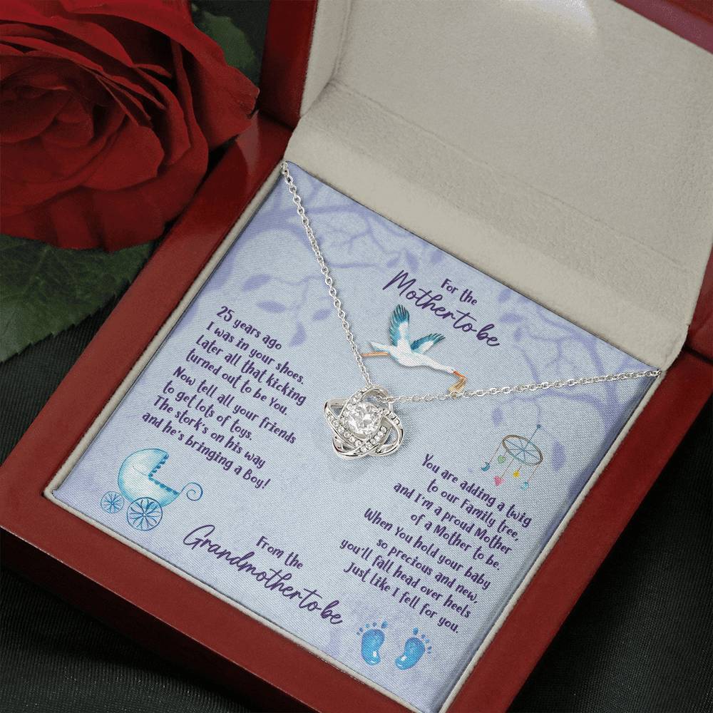 Mother To Be [From Grandmother] - Love Knot Necklace - iHeartArts