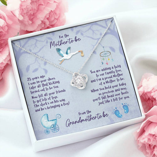 Mother To Be [From Grandmother] - Love Knot Necklace - iHeartArts