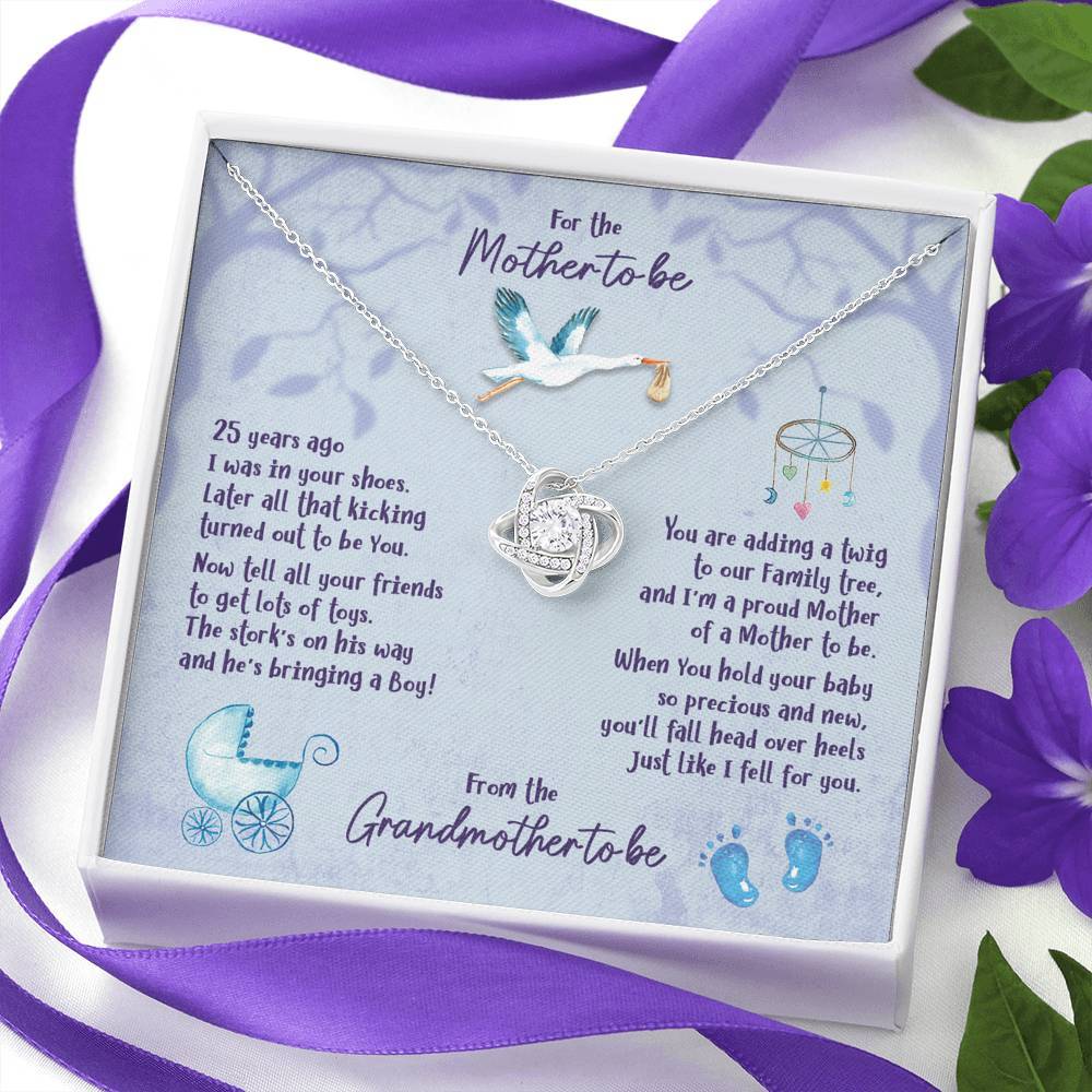Mother To Be [From Grandmother] - Love Knot Necklace - iHeartArts