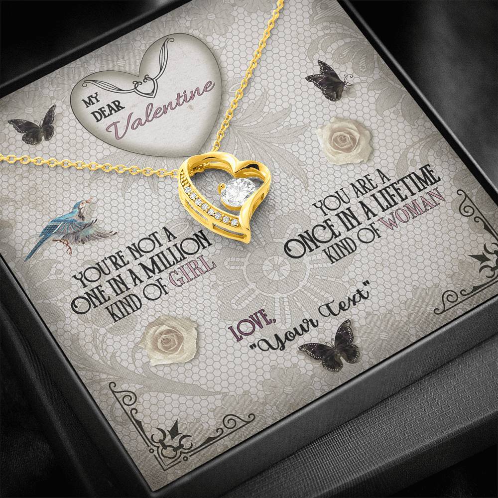 My Once In A Lifetime Woman - Happy Valentine's Forever Love Necklace - iHeartArts