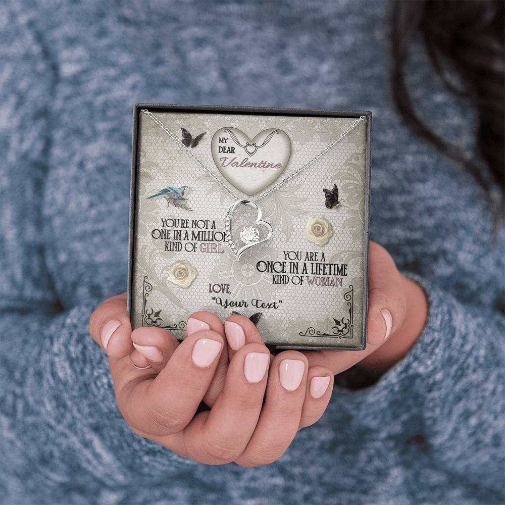 My Once In A Lifetime Woman - Happy Valentine's Forever Love Necklace - iHeartArts